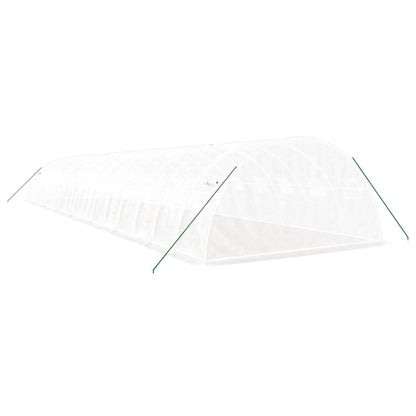 vidaXL Serre avec cadre en acier blanc 64 m² 16x4x2 m