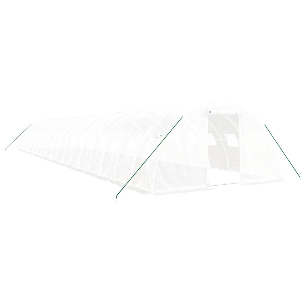 vidaXL Serre avec cadre en acier blanc 72 m² 18x4x2 m