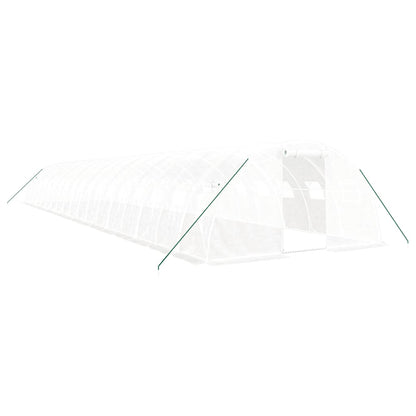 vidaXL Serre avec cadre en acier blanc 72 m² 18x4x2 m