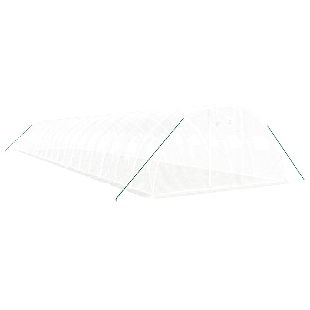 vidaXL Serre avec cadre en acier blanc 72 m² 18x4x2 m