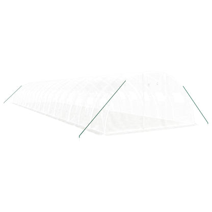 vidaXL Serre avec cadre en acier blanc 72 m² 18x4x2 m