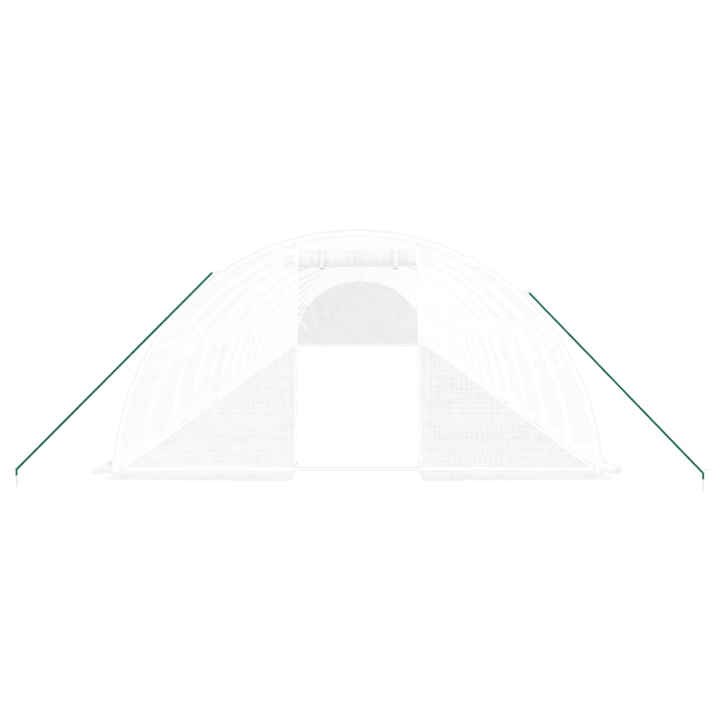vidaXL Serre avec cadre en acier blanc 72 m² 18x4x2 m
