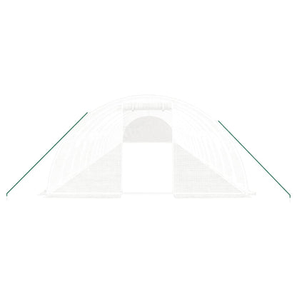vidaXL Serre avec cadre en acier blanc 72 m² 18x4x2 m