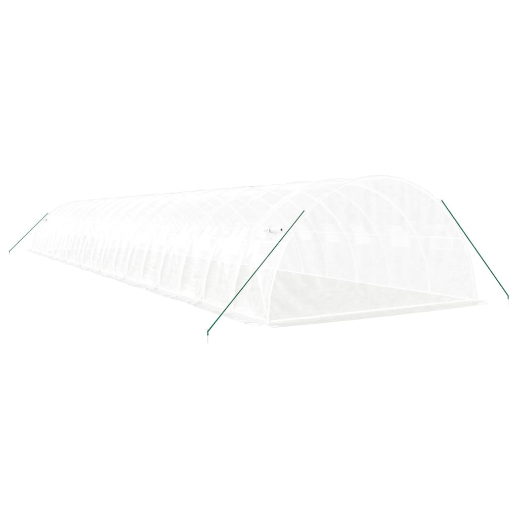 vidaXL Serre avec cadre en acier blanc 72 m² 18x4x2 m