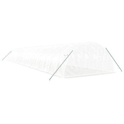 vidaXL Serre avec cadre en acier blanc 72 m² 18x4x2 m