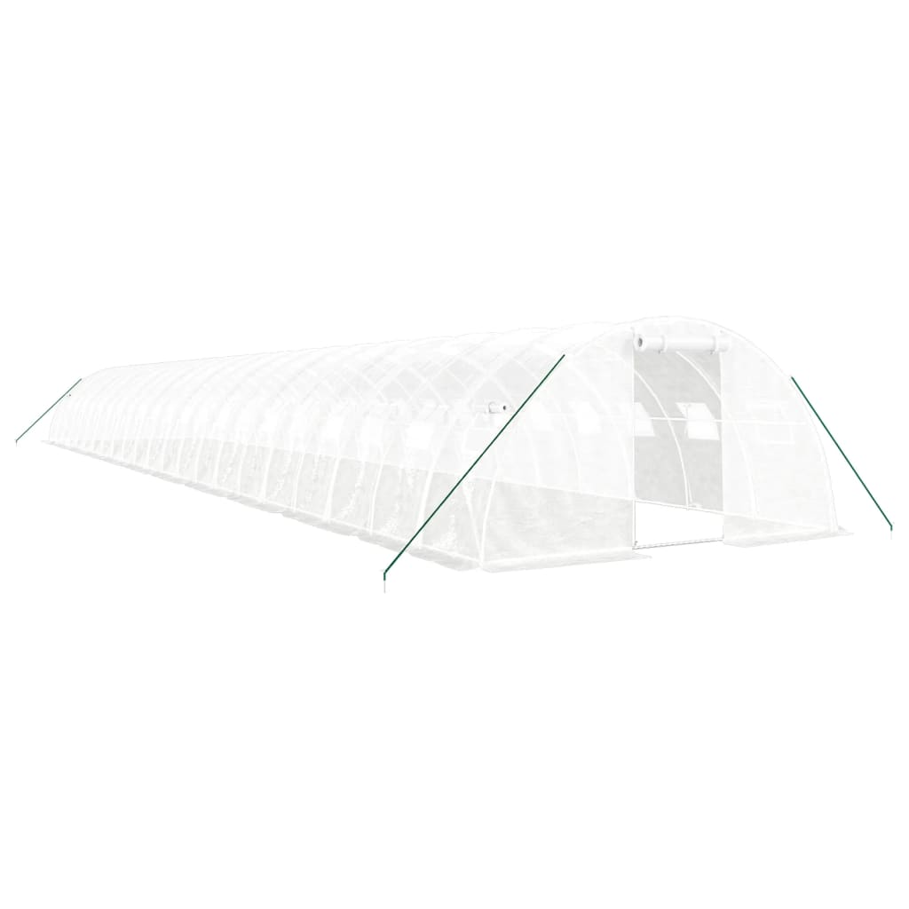 vidaXL Serre avec cadre en acier blanc 88 m² 22x4x2 m
