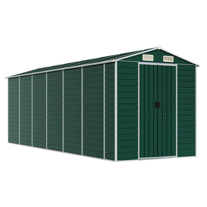 vidaXL Abri de jardin vert 191x555x198 cm acier galvanisé