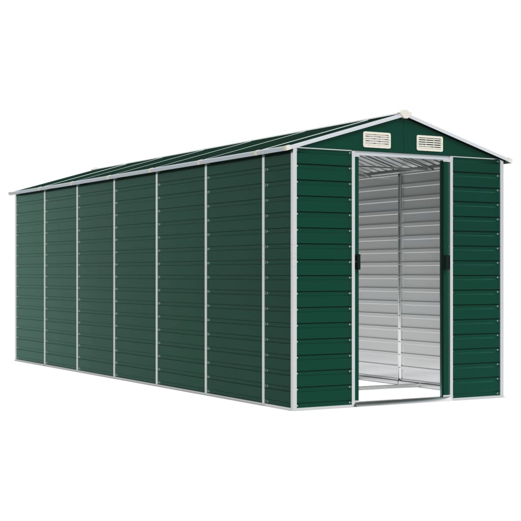 vidaXL Abri de jardin vert 191x555x198 cm acier galvanisé