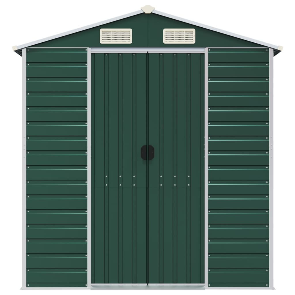 vidaXL Abri de jardin vert 191x555x198 cm acier galvanisé