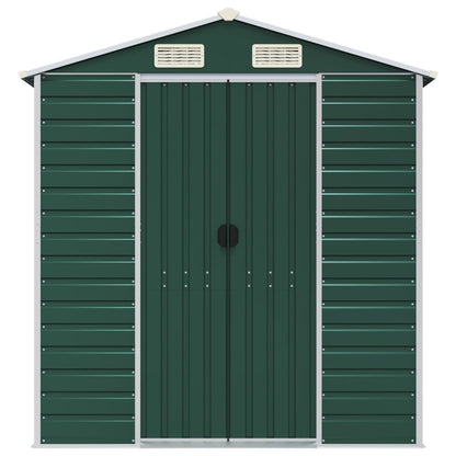 vidaXL Abri de jardin vert 191x555x198 cm acier galvanisé