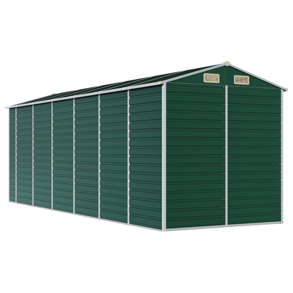 vidaXL Abri de jardin vert 191x555x198 cm acier galvanisé