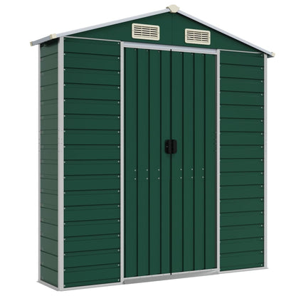 vidaXL Abri de jardin vert 191x555x198 cm acier galvanisé