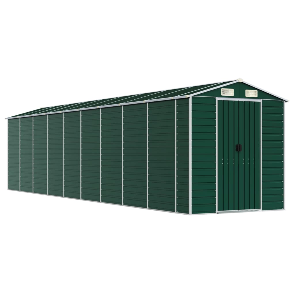 vidaXL Abri de jardin vert 191x810x198 cm acier galvanisé