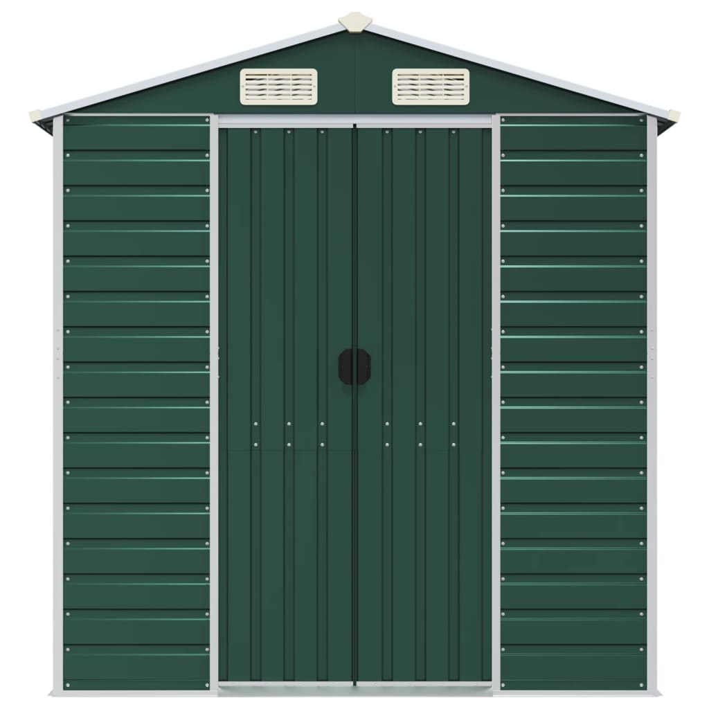 vidaXL Abri de jardin vert 191x810x198 cm acier galvanisé