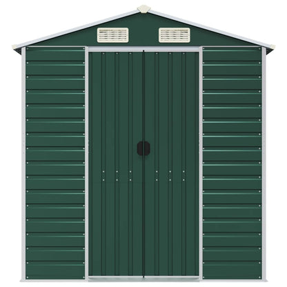 vidaXL Abri de jardin vert 191x810x198 cm acier galvanisé