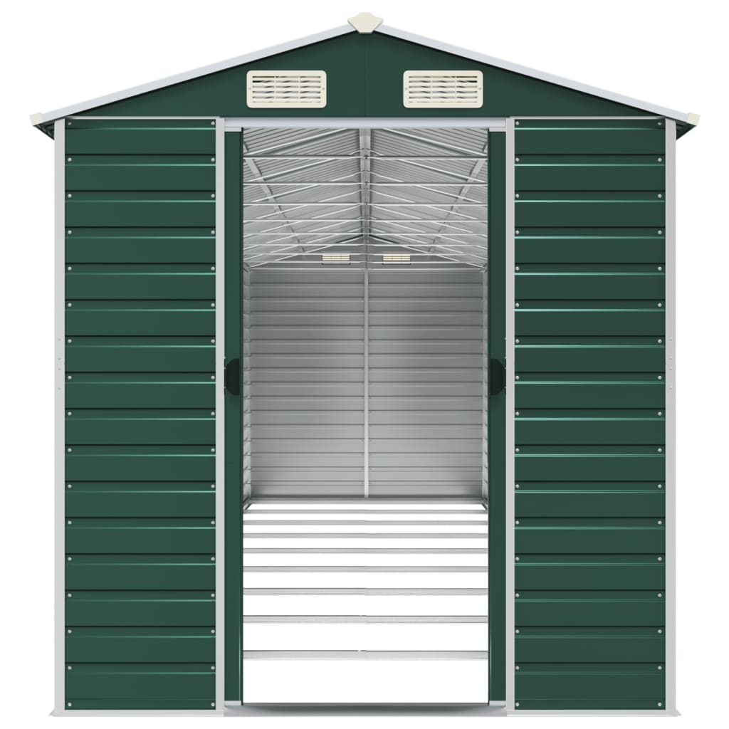 vidaXL Abri de jardin vert 191x810x198 cm acier galvanisé