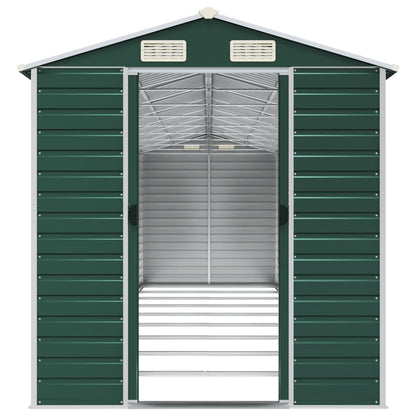vidaXL Abri de jardin vert 191x810x198 cm acier galvanisé