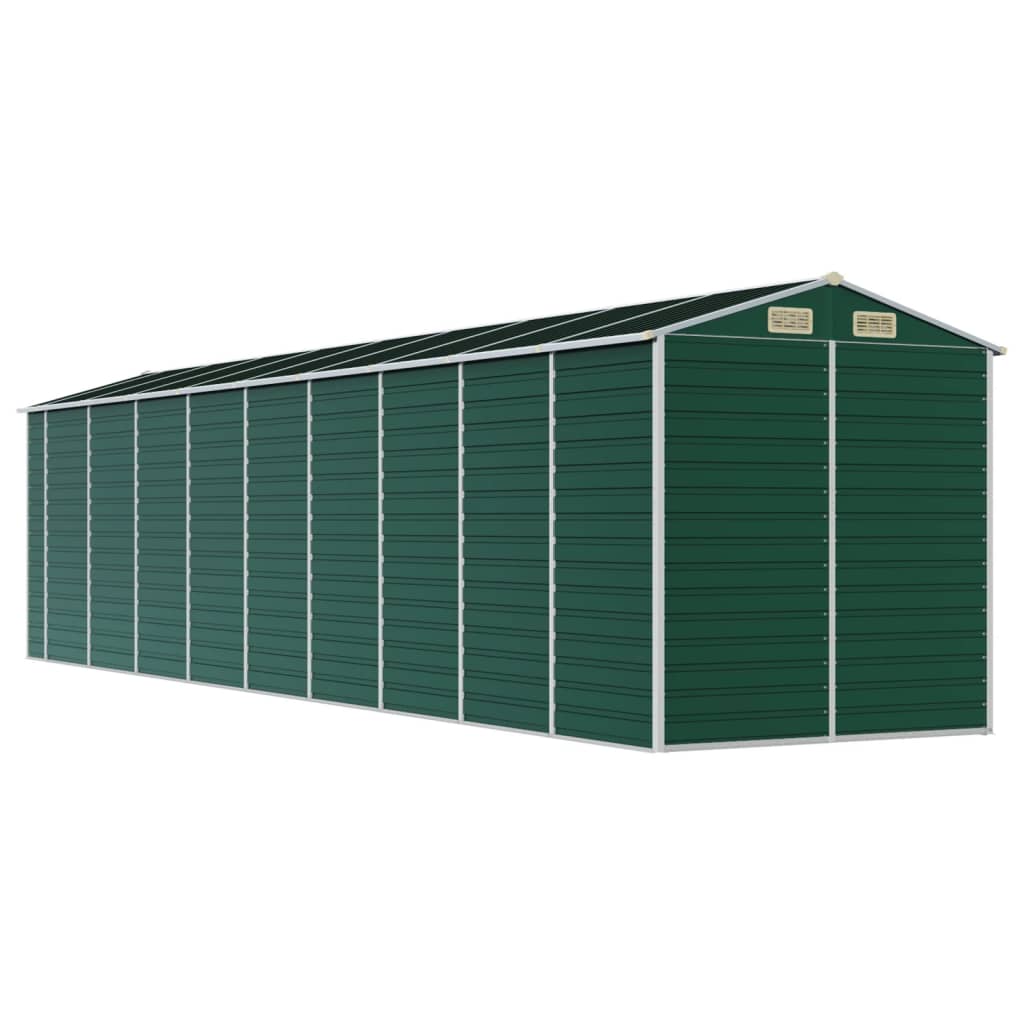 vidaXL Abri de jardin vert 191x810x198 cm acier galvanisé