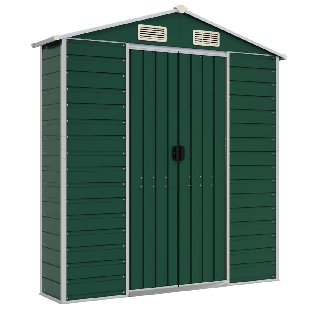 vidaXL Abri de jardin vert 191x810x198 cm acier galvanisé