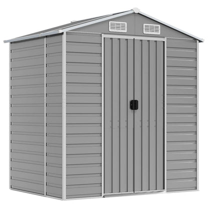vidaXL Abri de jardin gris clair 191x130x198 cm acier galvanisé