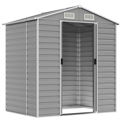 vidaXL Abri de jardin gris clair 191x130x198 cm acier galvanisé