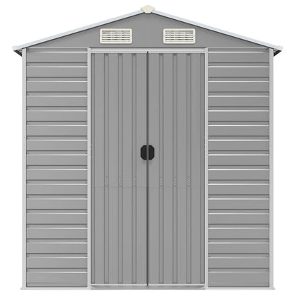 vidaXL Abri de jardin gris clair 191x130x198 cm acier galvanisé