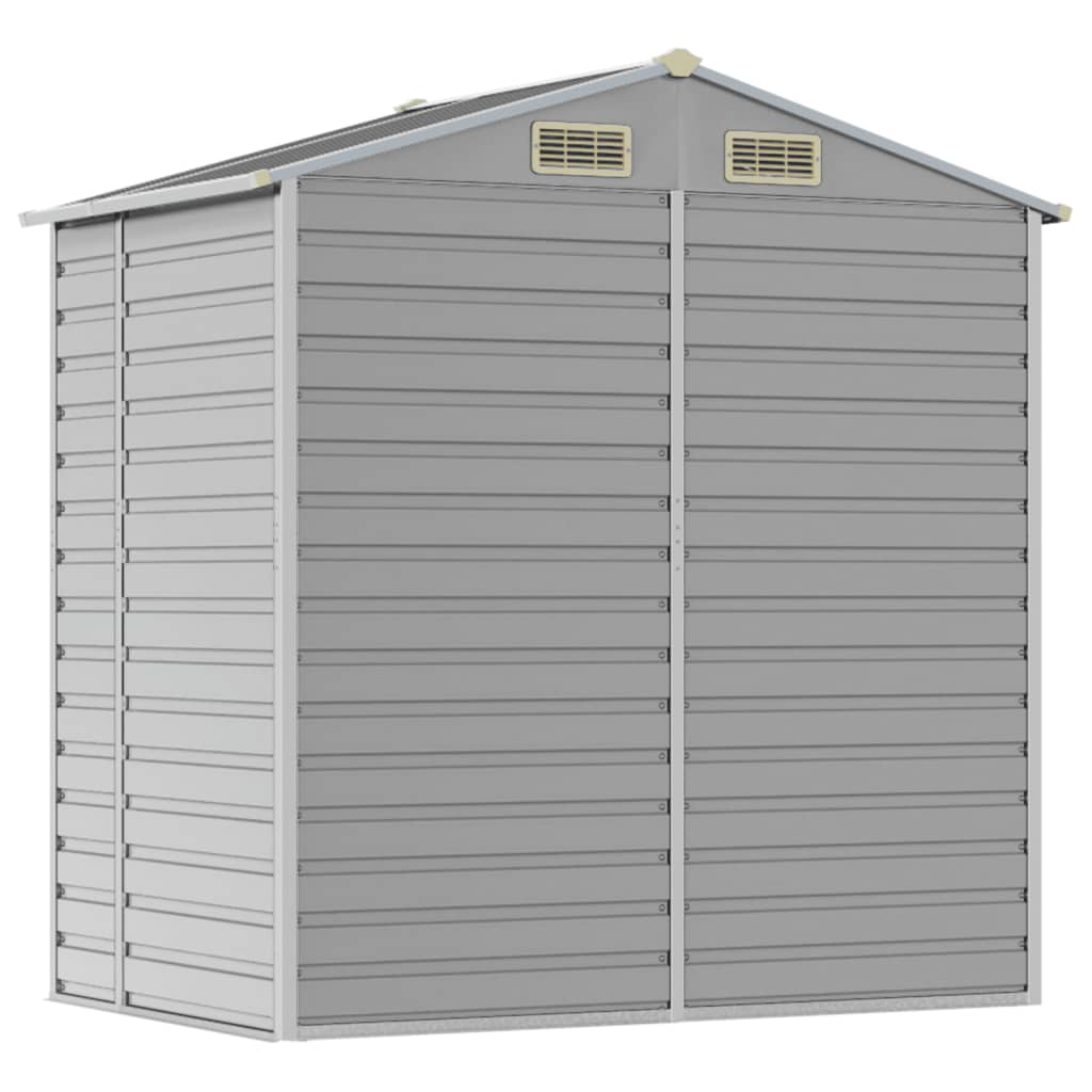 vidaXL Abri de jardin gris clair 191x130x198 cm acier galvanisé