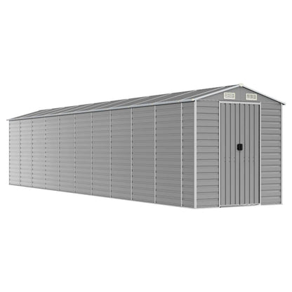 vidaXL Abri de jardin gris clair 191x895x198 cm acier galvanisé