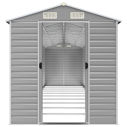 vidaXL Abri de jardin gris clair 191x895x198 cm acier galvanisé