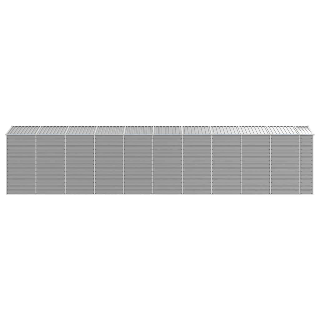 vidaXL Abri de jardin gris clair 191x895x198 cm acier galvanisé