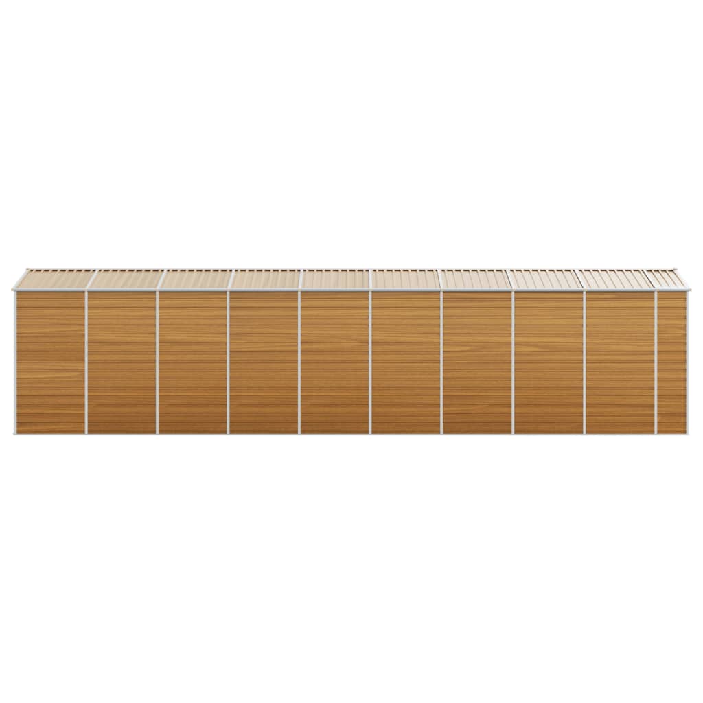 vidaXL Abri de jardin marron clair 191x810x198 cm acier galvanisé