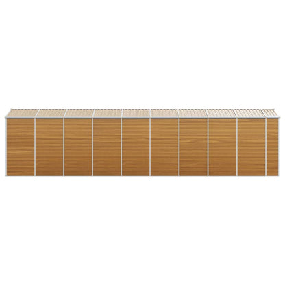 vidaXL Abri de jardin marron clair 191x810x198 cm acier galvanisé