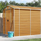 vidaXL Abri de jardin marron clair 191x810x198 cm acier galvanisé