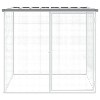 vidaXL Poulailler avec toit gris clair 103x98x90 cm acier galvanisé