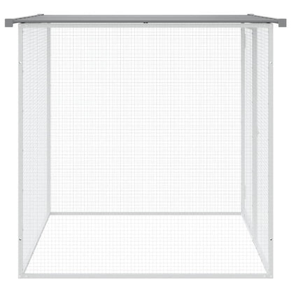 vidaXL Poulailler avec toit gris clair 103x98x90 cm acier galvanisé