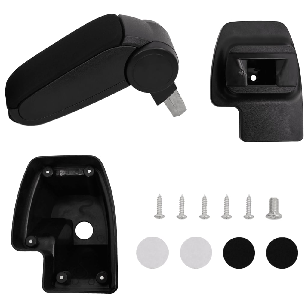vidaXL Accoudoir de voiture noir 15x35x(33-49,5) cm ABS