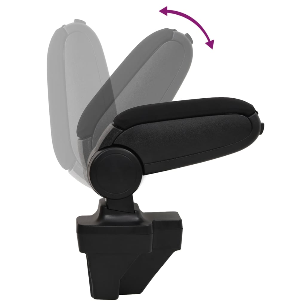 vidaXL Accoudoir de voiture noir 15x35x(33-49,5) cm ABS