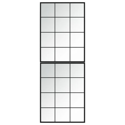 vidaXL Miroirs muraux 2 pcs noir 80x60 cm métal