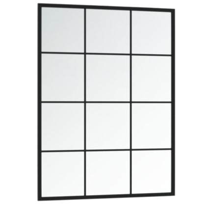 vidaXL Miroirs muraux 2 pcs noir 80x60 cm métal