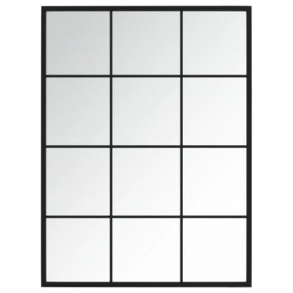 vidaXL Miroirs muraux 2 pcs noir 80x60 cm métal