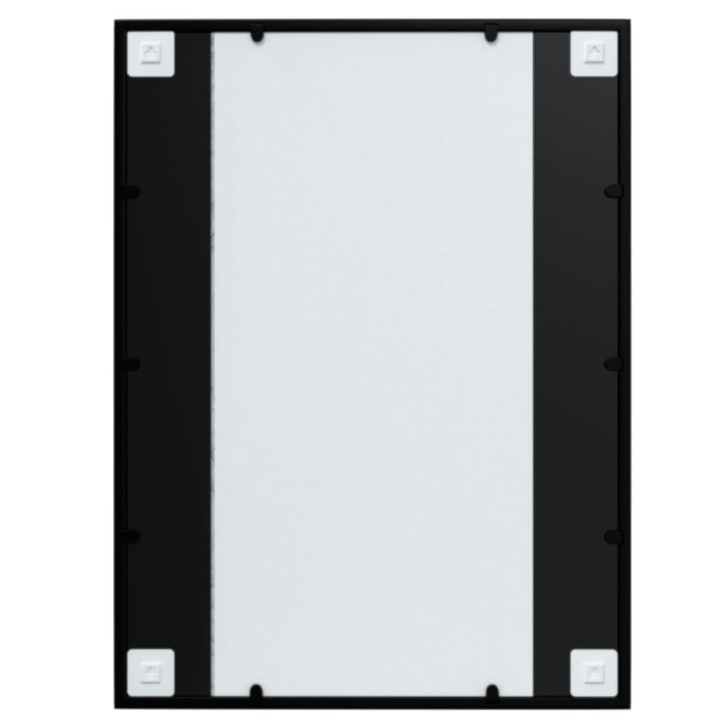 vidaXL Miroirs muraux 2 pcs noir 80x60 cm métal