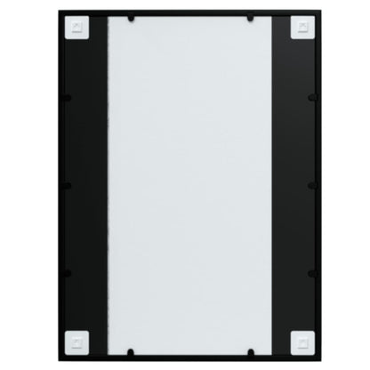 vidaXL Miroirs muraux 2 pcs noir 80x60 cm métal