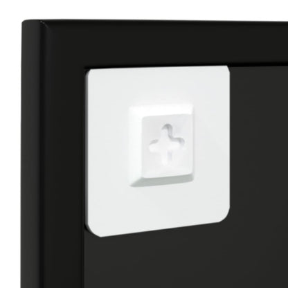 vidaXL Miroirs muraux 2 pcs noir 80x60 cm métal