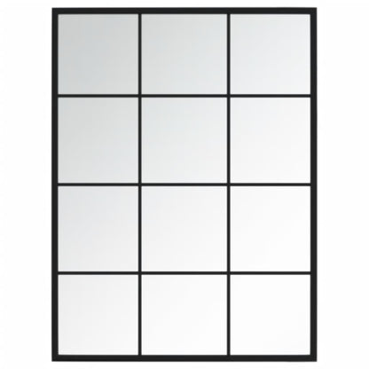 vidaXL Miroirs muraux 3 pcs noir 80x60 cm métal