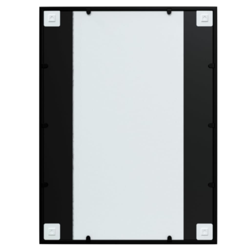 vidaXL Miroirs muraux 3 pcs noir 80x60 cm métal