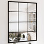 vidaXL Miroirs muraux 3 pcs noir 80x60 cm métal