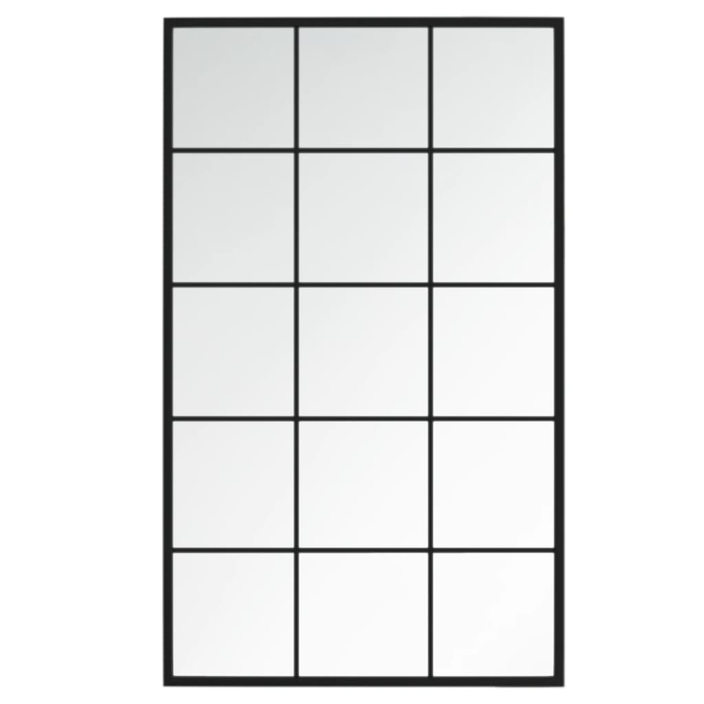 vidaXL Miroirs muraux 6 pcs noir 100x60 cm métal