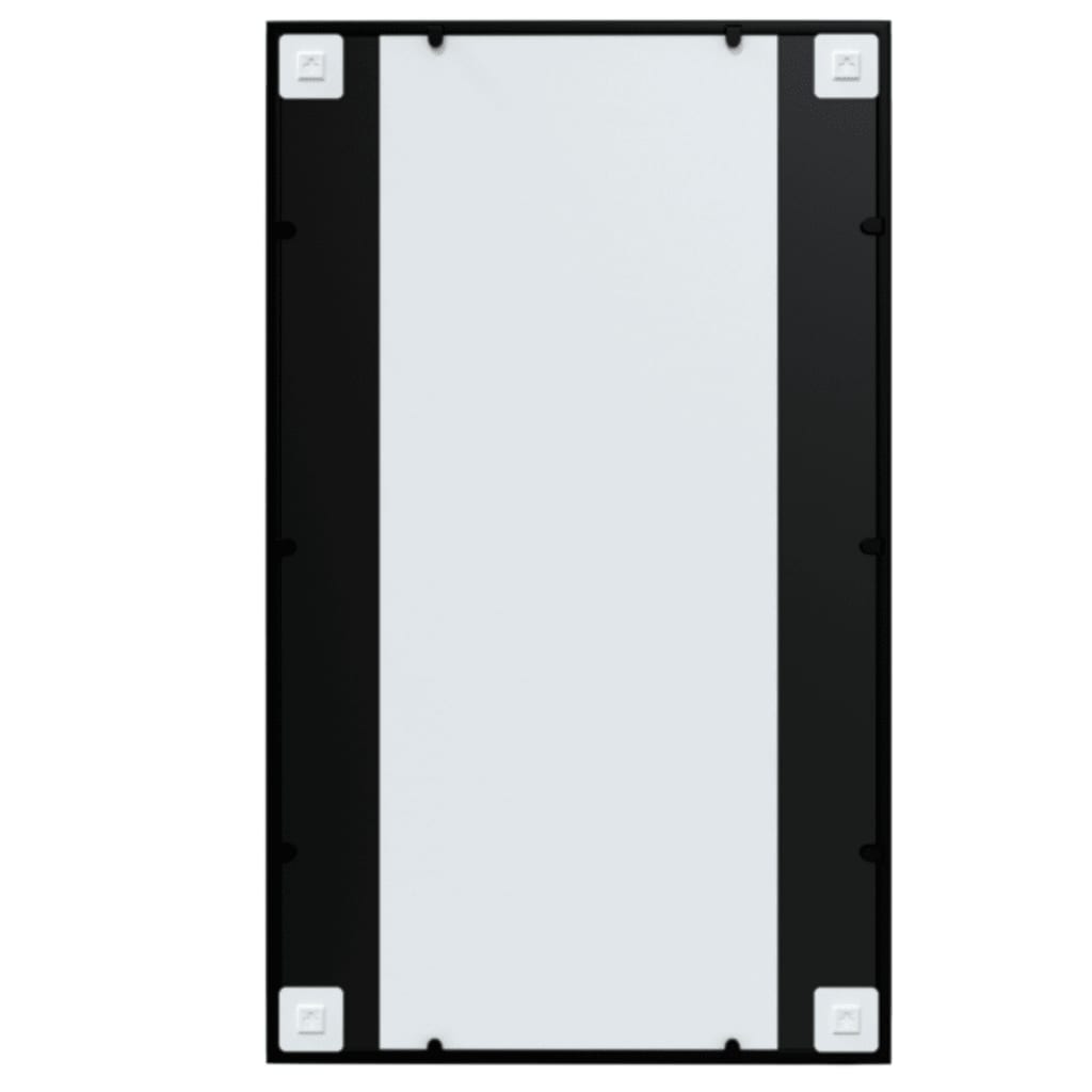 vidaXL Miroirs muraux 6 pcs noir 100x60 cm métal