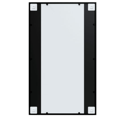 vidaXL Miroirs muraux 6 pcs noir 100x60 cm métal