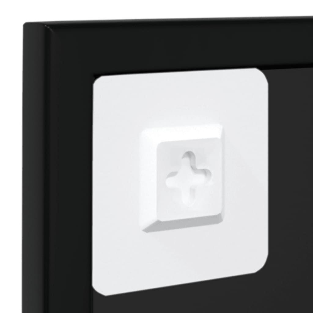 vidaXL Miroirs muraux 6 pcs noir 100x60 cm métal